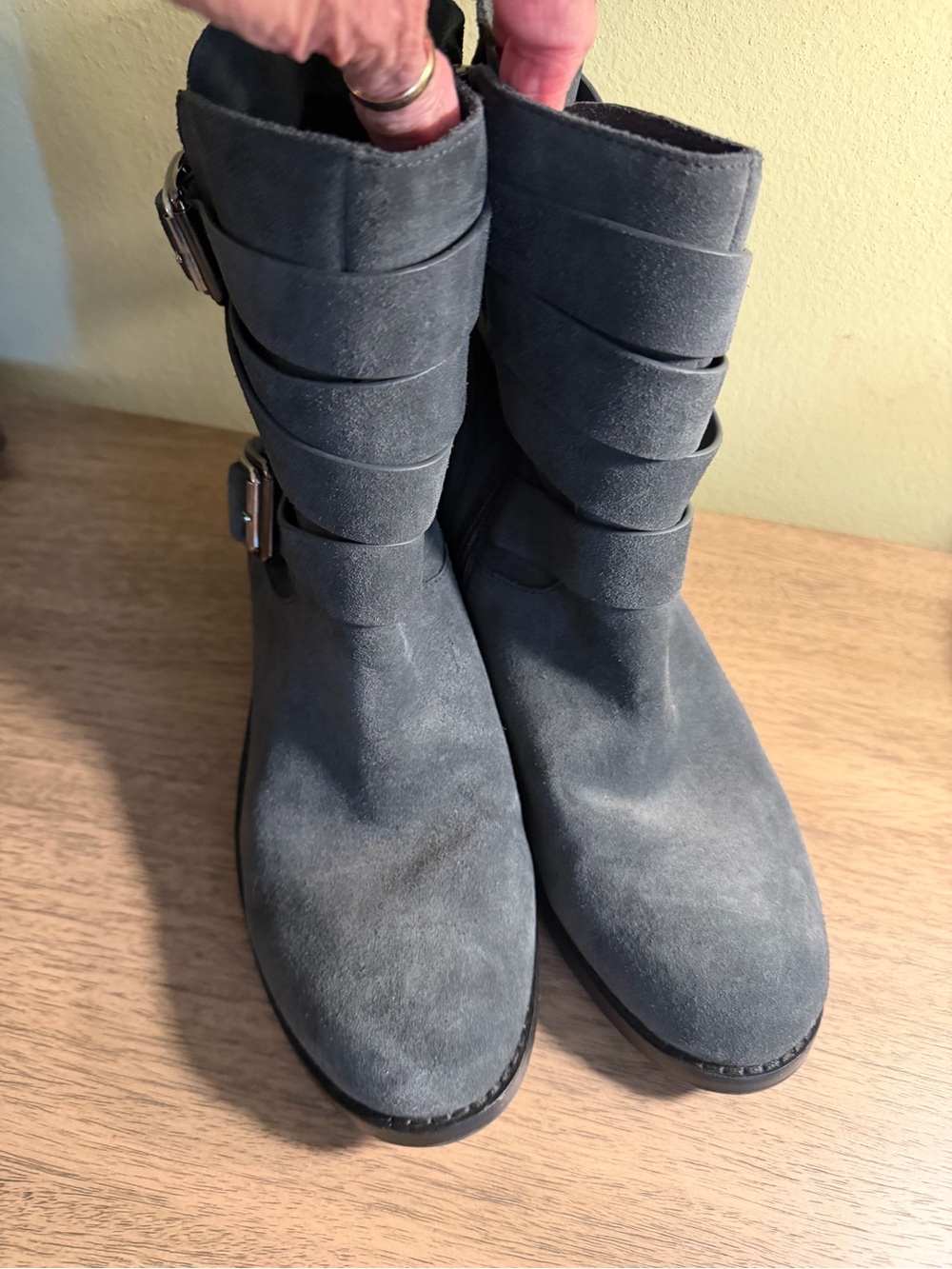 Franco Sarto Gray Suede Boots